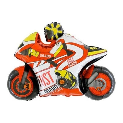 Grabo 74x53 cm fóliový balónek Motorka červená