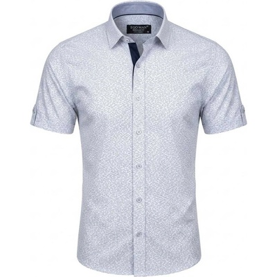 Ego Man pánská košile krátký rukáv regular fit EKR-232-4 bílá