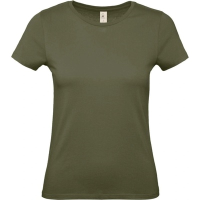 B&C Tričko B&C E150 dámské krátký rukáv COT 01002Tu4200 Khaki urban