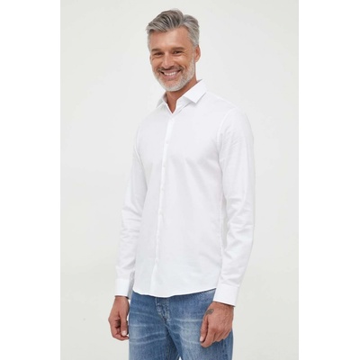 Calvin Klein pánska bavlnená košeľa slim s klasickým golierom K10K108426 biela