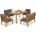 Garden Point Градински мебели от акациево дърво Danang Apetito 6 Garden Point (GAP414-6)