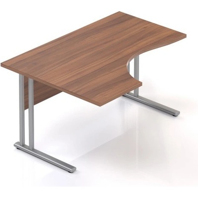 Lenza Ergonomický stůl Visio 140 x 100 cm, levý, ořech