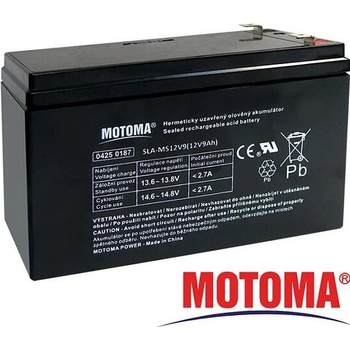 MOTOMA Baterie olověná 12V / 9Ah bezúdržbový akumulátor