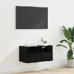 vidaXL TV стенен шкаф 60 x 30 x 30 cm Черния дъб Инженерна дървесина (882926)