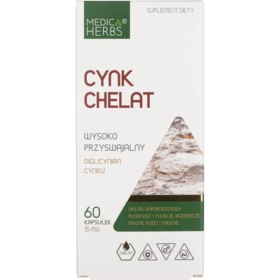 Medica Herbs Chelát zinku 15 mg 60 kapsúl