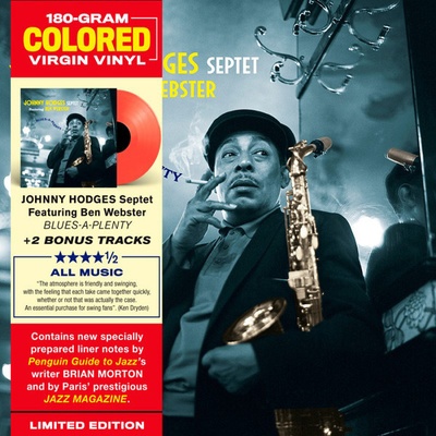 Johnny Hodges - Blues-A-Plenty +2 Bonus Tracks Solid Red Vinyl LP