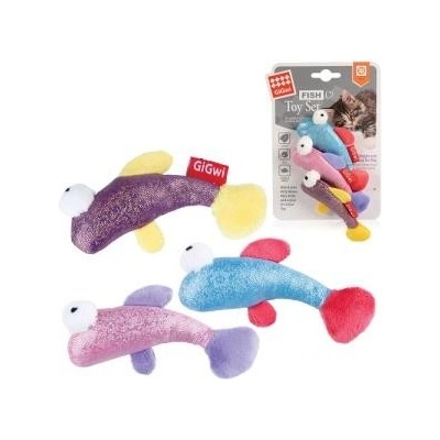 GiGwi Fish Toy Set 3 různé druhy 3 ks