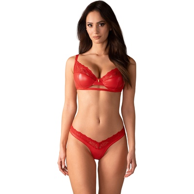 Obsessive Aliosa 2-pcs Set Red L/XL