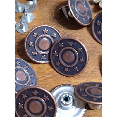 Riflový knoflík Jeans velikost 32" hvězdy po obvodu – Hledejceny.cz