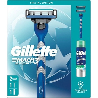 Gillette holiaci strojček Mach3 + Sport gél na holenie 200 ml darčeková sada