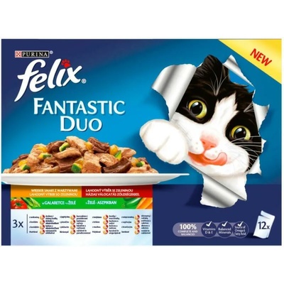 FELIX Fantastic Duo Homemade Selection with vegetables 12x85 g