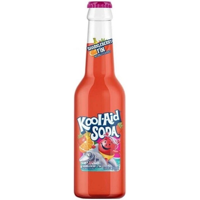 Kool-Aid Sharkleberry Fin sycený nápoj s příchutí jahody, pomeranče a banánu 355 ml