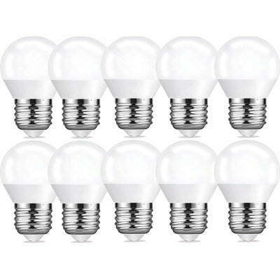ecoPLANET 10x LED žiarovka E27 G45 8W 700lm neutrálna biela