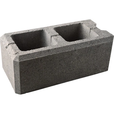 Tvárnice plotová koncová DITON VISO melír přírodní 200×400×150 mm