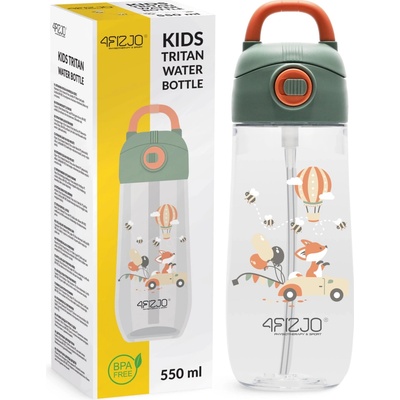 4FIZJO detská fľaša na vodu balony 550 ml