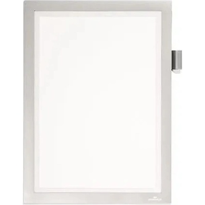 DURABLE Informačný panel, A4, samolepiaci, na písanie poznámok, DURABLE DURAFRAME "NOTE", strieborná
