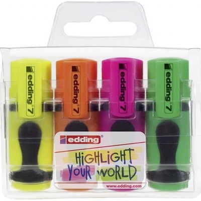 Edding mini 7 Neon súprava 4 ks