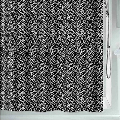 Spirella LINES abstraktní motiv černý 180 x 200 cm – Zboží Mobilmania