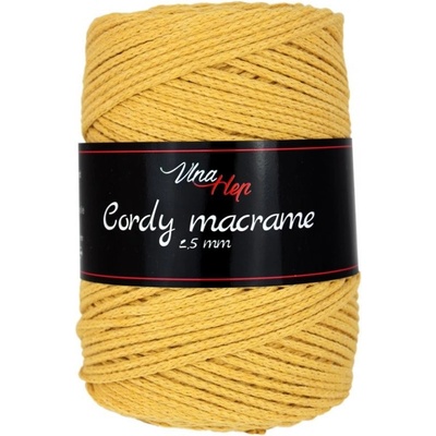 Vlna-hep Cordy macrame VH 2,5mm 8190 hořčicová