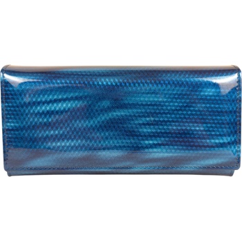 Синьо лачено портмоне - Zoy