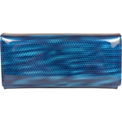 Синьо лачено портмоне - Zoy