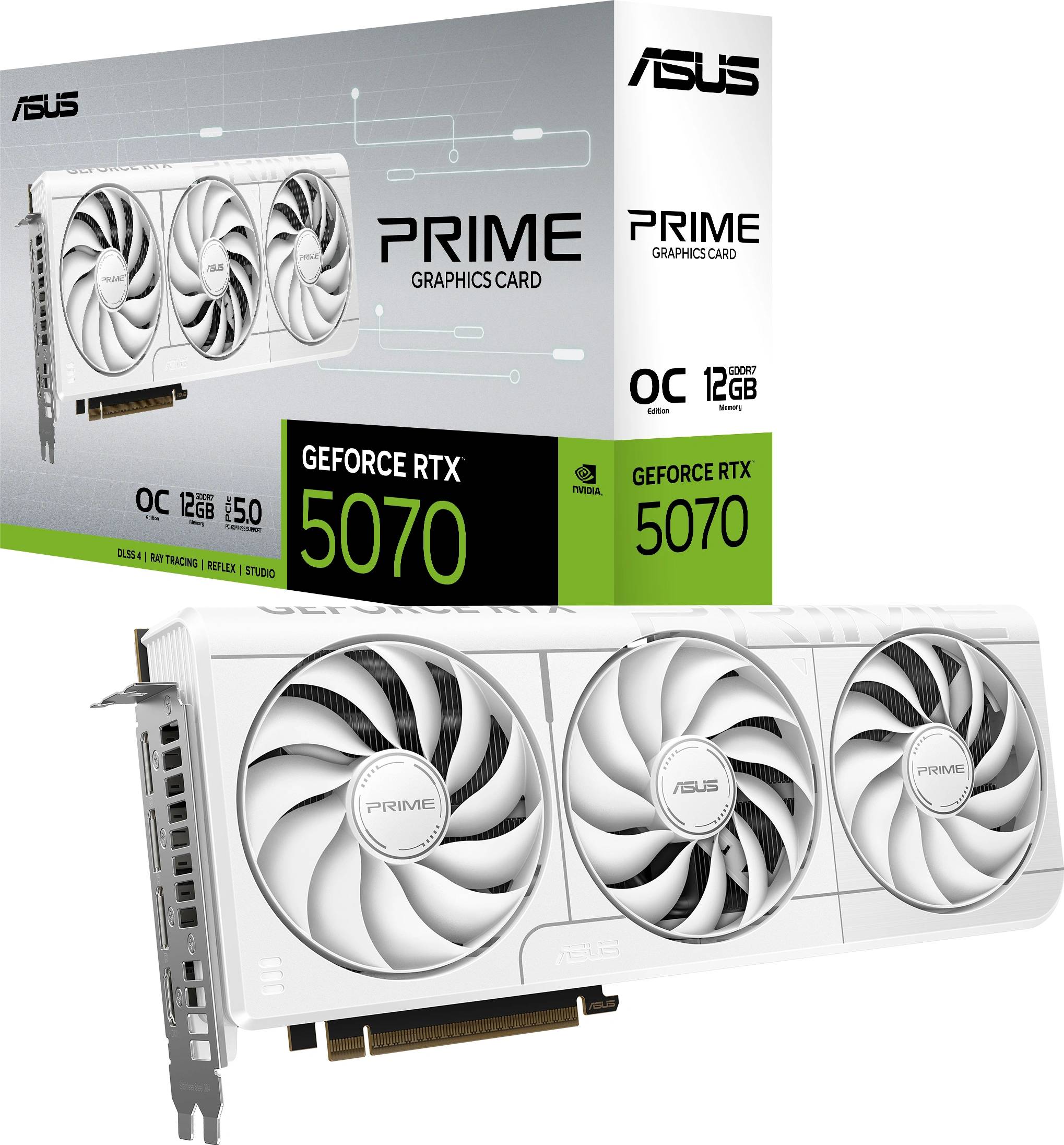 ASUS GeForce RTX 5070 PRIME White OC 12GB GDDR7 192bit (PRIME-RTX5070-O12G-WHITE/90YV0M19-M0NA00)