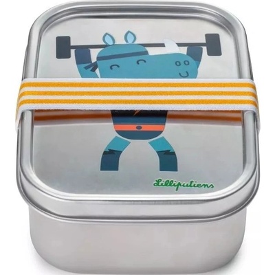 Lilliputiens - nerezový svačinový box - nosorožec Marius uni