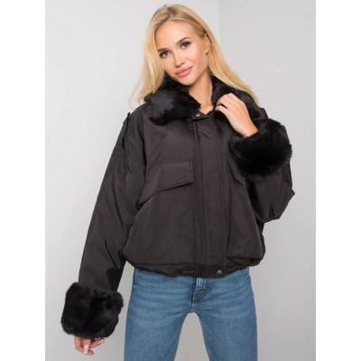Fashionhunters Black with Zohra fur hnedá