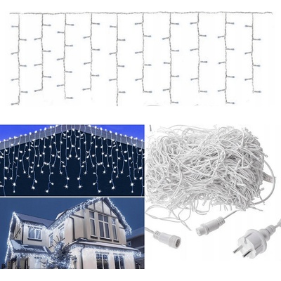 Външна светлинна завеса 3м. 130 led висулки студено бяло със светкавици К18