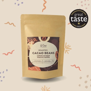 Flow Cacao(Preis inkl. MwSt. ) КАКАОВИ ЗЪРНА СЪС СОЛЕН КАРАМЕЛ & МАКА