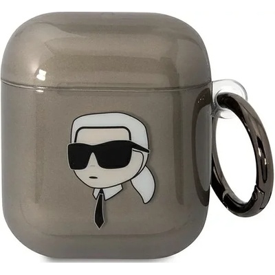 Karl Lagerfeld черен калъф за AirPods 1/2 Karl`s Head (KLA2HNIKTCK)
