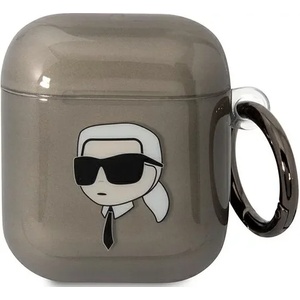 Karl Lagerfeld черен калъф за AirPods 1/2 Karl`s Head (KLA2HNIKTCK)