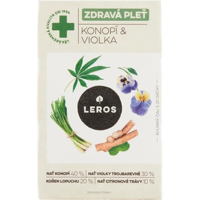 Leros Bylinný čaj Zdravá pleť 26 g