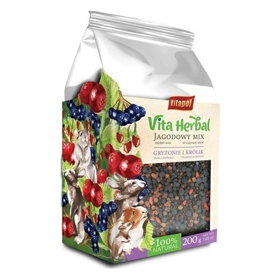 VITAPOL Vita Herbal Blueberry Mix hlodavci a králík 200 g – Hledejceny.cz