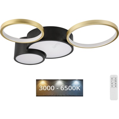 LAMKUR Регулируемо led таванно осветление alizee 30w 3000-6500k черно/злато (la50980)