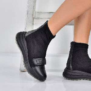 Tinti Shoes Дамски боти тип чорап Debora black