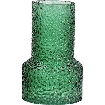 WURM Прозрачна стъклена ваза, тъмно зелена, 10х10х16см (1691)
