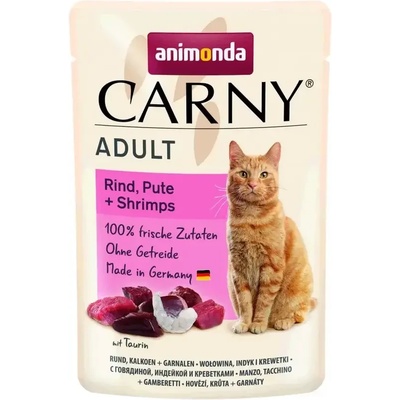 Animonda Carny Pouch Adult пауч за котка с говеждо, пуйка и скариди 85gr