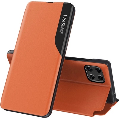 HQWear Елегантен кожен кейс-тефтерче Eco Leather View за Samsung Galaxy A22 4G, Оранжев (9145576220184)