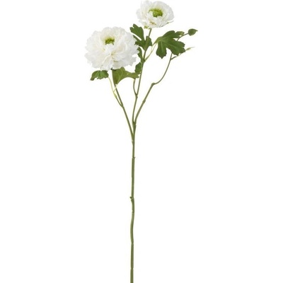 Bílá kytička Pryskyřník - 56cm - J-Line by Jolipa