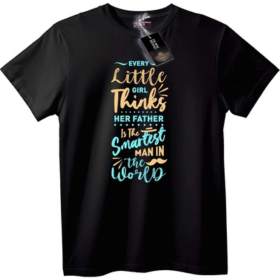 NOONEBRAND Тениска Най-умният татко - XS, Black