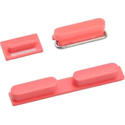 Apple iPhone 5C - Tlačidlá Zapínania + Hlasitosti + Tichého Režimu (Red), Red