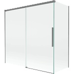 Mexen Rox параван за вана с 2 плъзгащи крила 160 + 70 x 150 см, прозрачен, gun metal - 8C9-160-070-95-00 (8C9-160-070-95-00)
