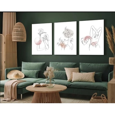 Divio Třídílný obraz na plátně, vzor 20422 Velikost: 60x120 cm