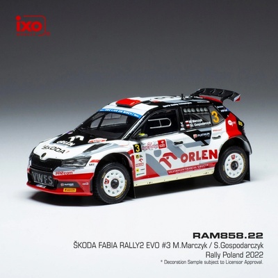 IXO Škoda Fabia Rally2 EVO Rally Poland 2022 3 Marczyk Gosporarczyk 1:43