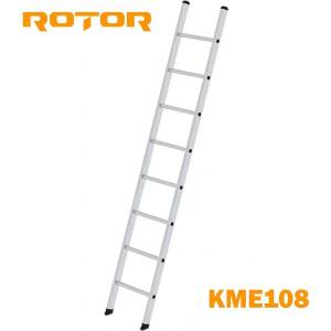 ROTOR Стълба алуминиева, 1x8 стъпала, 2.16 м, ROTOR KME108 (KME108)