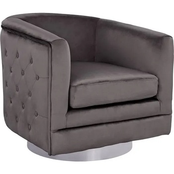 Image 1 of Bogdan Furniture Фотьойл Мебели Богдан модел Naits in silver velvet