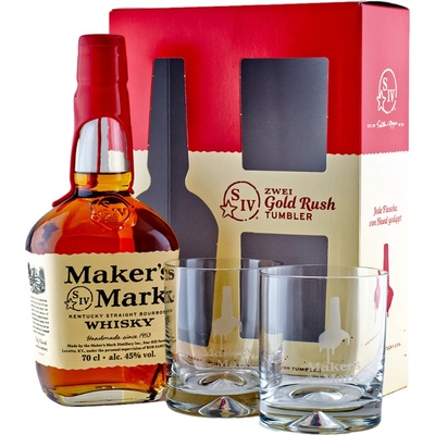 Maker's Mark 45% 0,7 l (darčekové balenie s 2 pohármi)