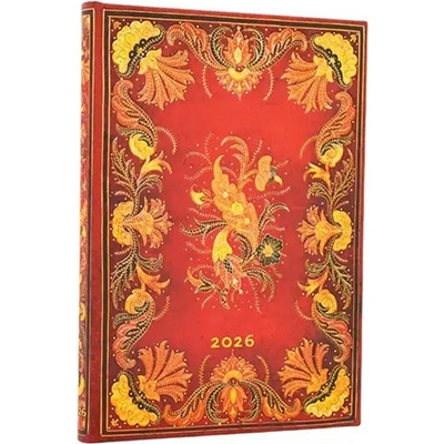 Fiammetta Midi 12-month Vertical Hardback Dayplanner Elastic Band Closure 2025