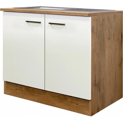 Flex-Well Kuchynská skrinka Vintea pod drez, vr. drezu, 100 x 85 x 57,1 cm